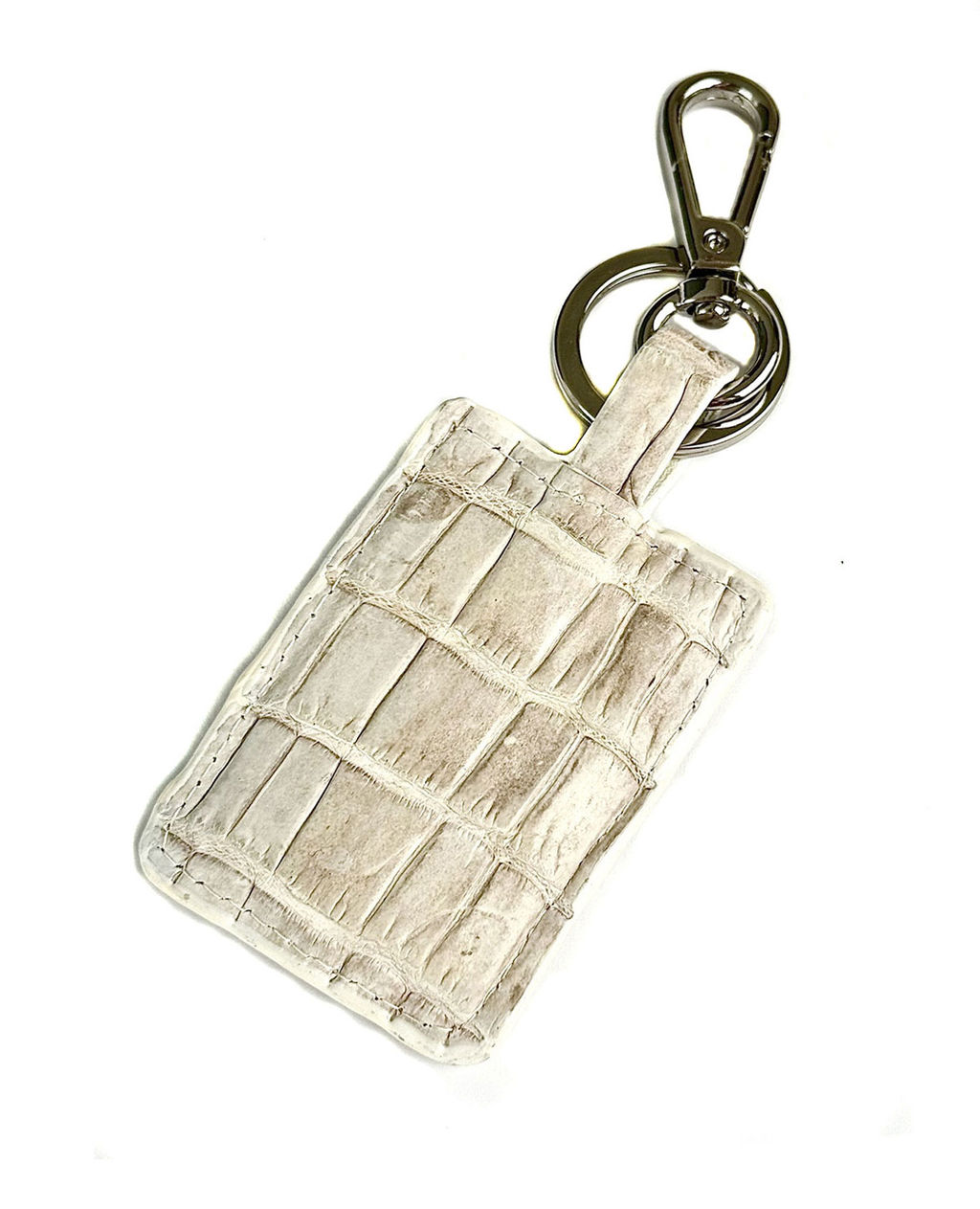 Брелок Sefaro из кожи крокодила бежевый  фото 2