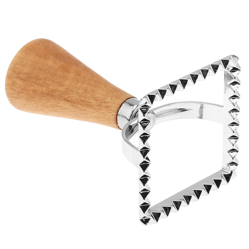 Штамп металлический для пельменей Квадрат 5,8х5,8см h10см, деревянная ручка, на картоне (Китай) - Домашняя мода фото 3