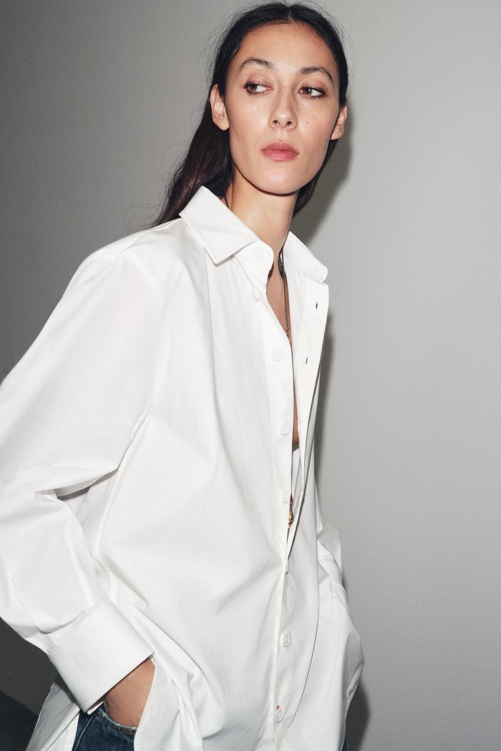 ZW COLLECTION POPLIN SHIRT - Zara фото 3