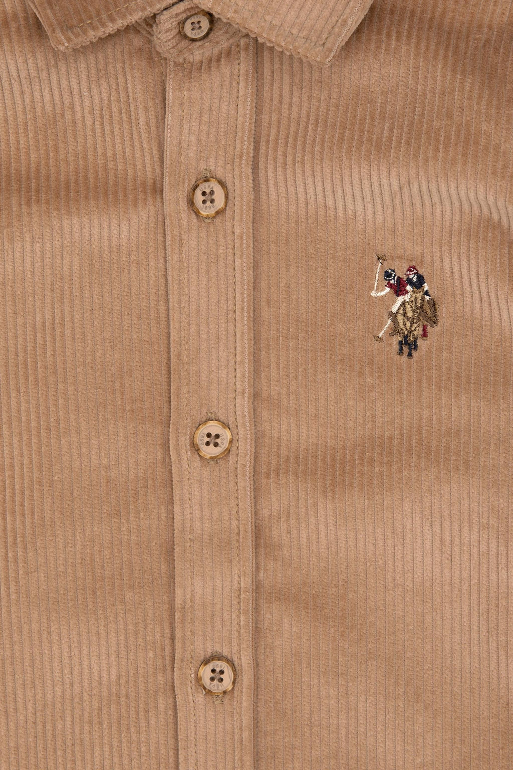 Рубашка светло-коричневого цвета с длинным рукавом для мальчика Неожиданная скидка в корзине - U.s. polo assn фото 3