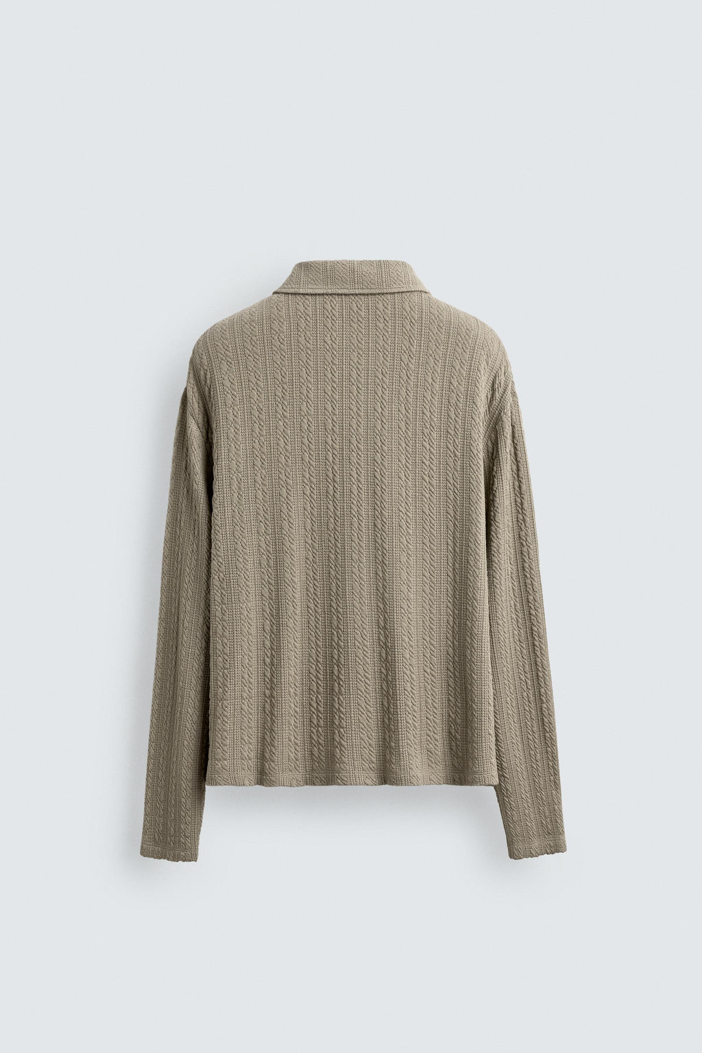 TEXTURED CABLE-KNIT JACKET WITH ZIP - Zara фото 7