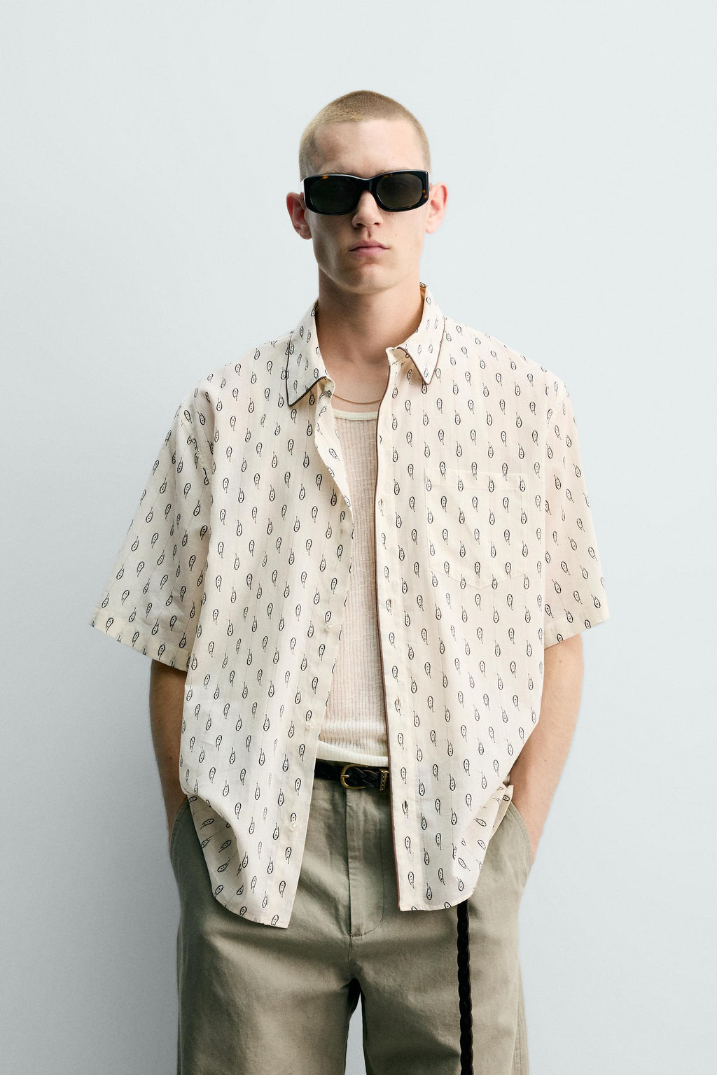CAMISA RELAXED FIT PAISLEY CONTRASTE / Blanco roto - Zara фото 2