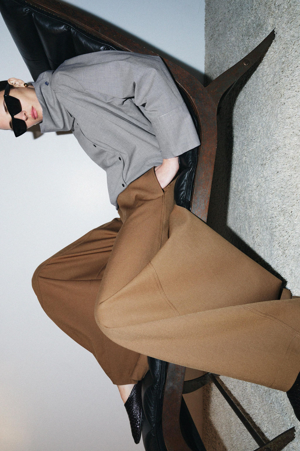 ZW COLLECTION VOLUME WIDE-LEG TROUSERS