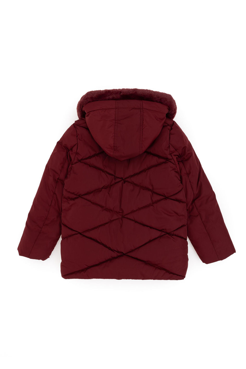 Бордовое пальто для мальчика - U.s. polo assn фото 2