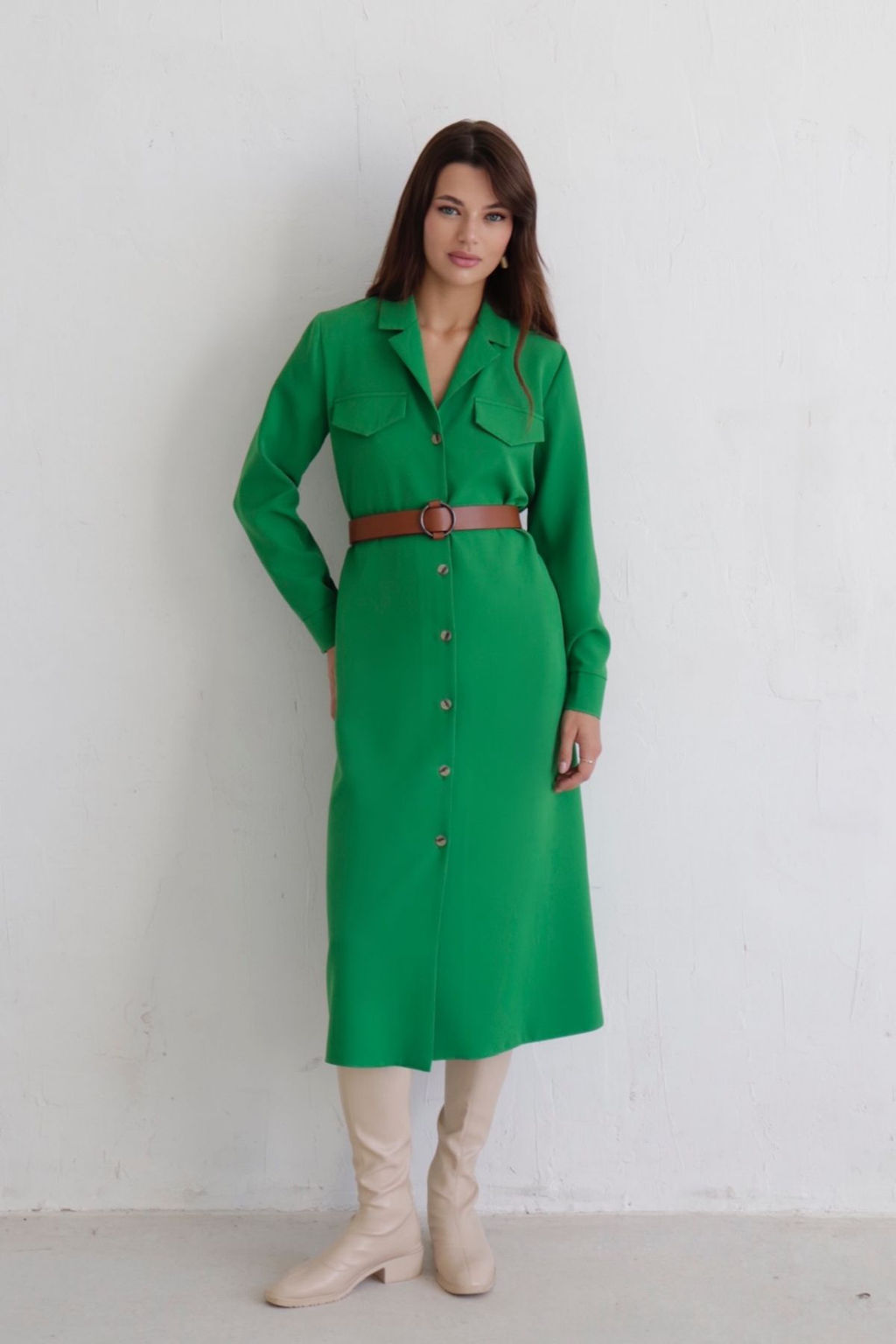 Платье-рубашка с английским воротником - Martichelli фото 153