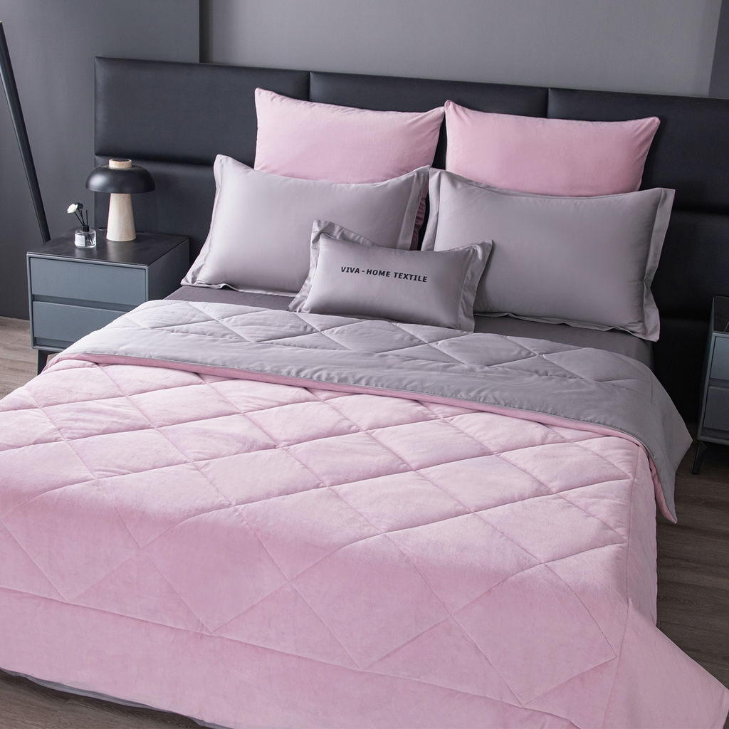 Комплект постельного белья на резинке Сатин Velvet Premium с Одеялом VPR001 180*200*25;160*200*25;140*200*25 Евро 4 Наволочки