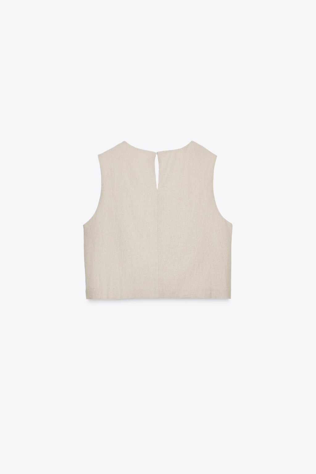 SHORT CROSSOVER LINEN BLEND TOP - Zara фото 5