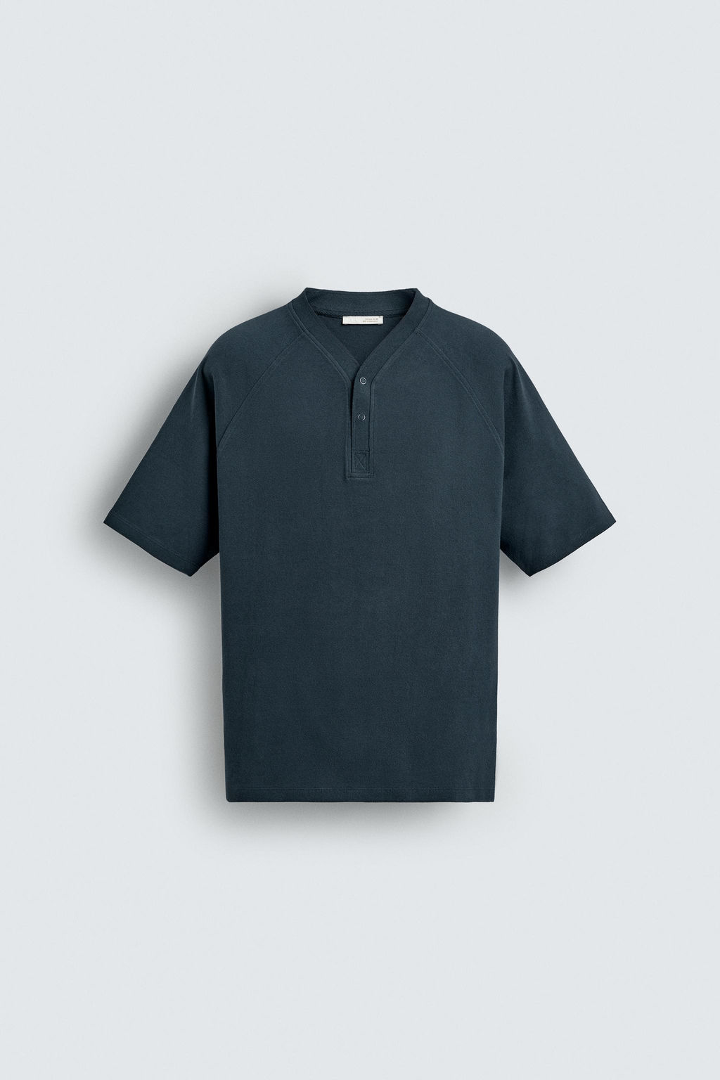 CAMISETA CUELLO POLO BASEBALL / Azul medio - Zara фото 7