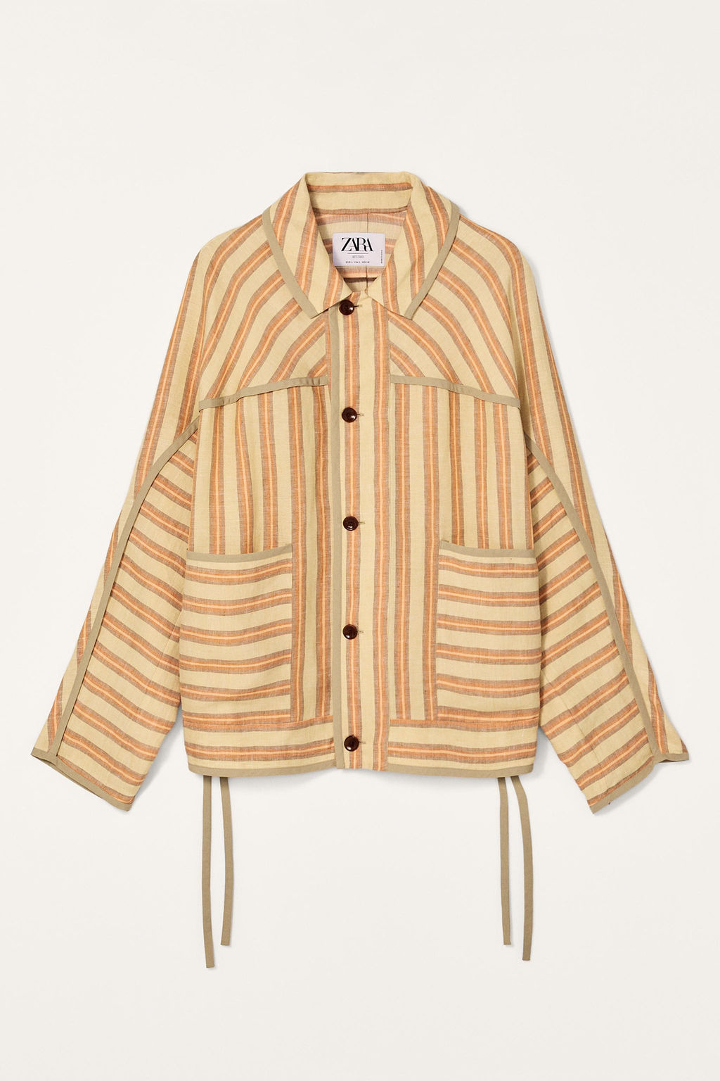 STRIPED LINEN JACKET - LIMITED EDITION - Zara фото 6