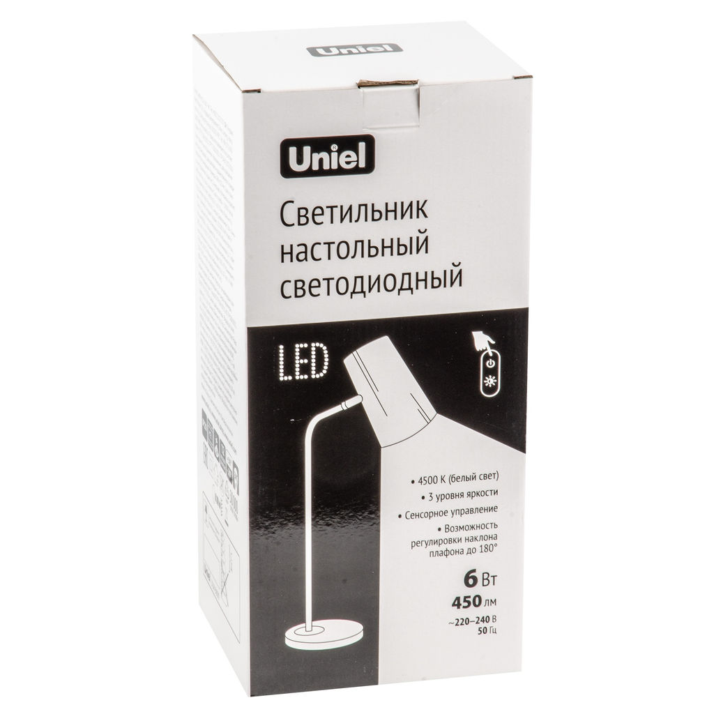 ULM-B600 6W/4500K/DIM RED Светильник настольный светодиодный, 6W. Сенсорный выключатель. Диммер. Розовый. ТМ Uniel