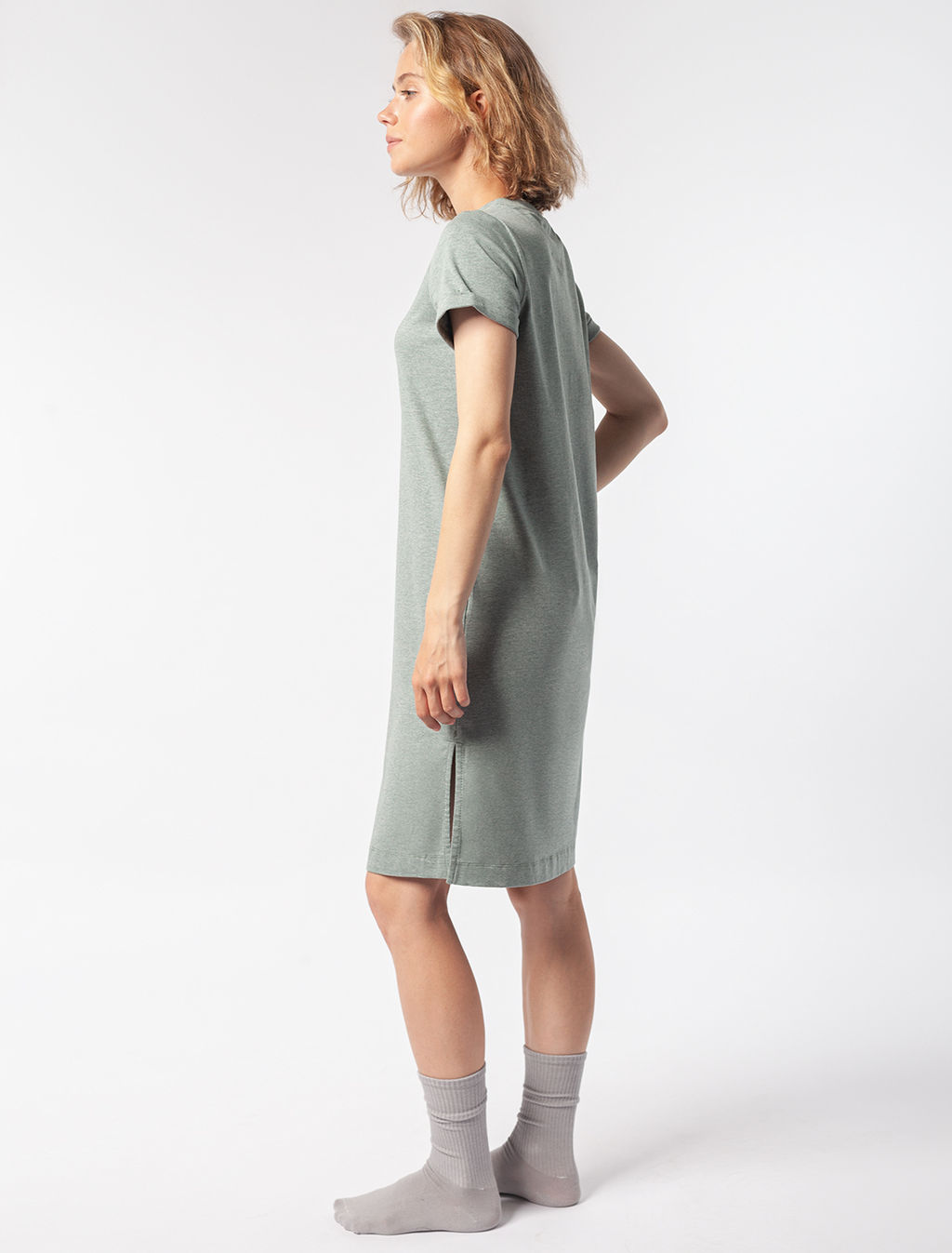 Платье из премиального хлопка с авторским принтом - Vilatte фото 3