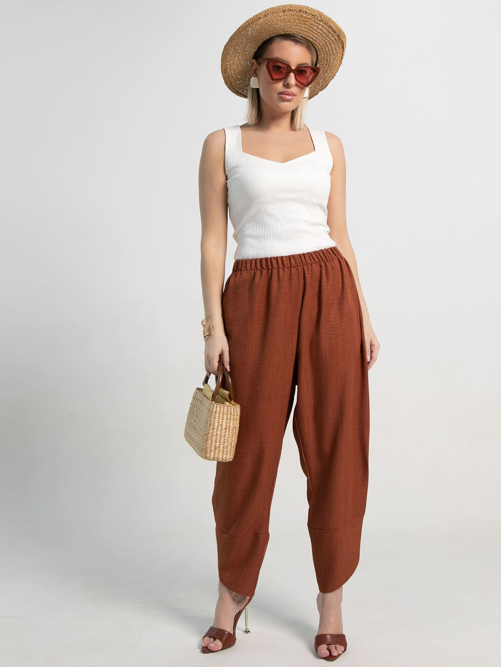 Брюки бохо (корица) Б15505-10М