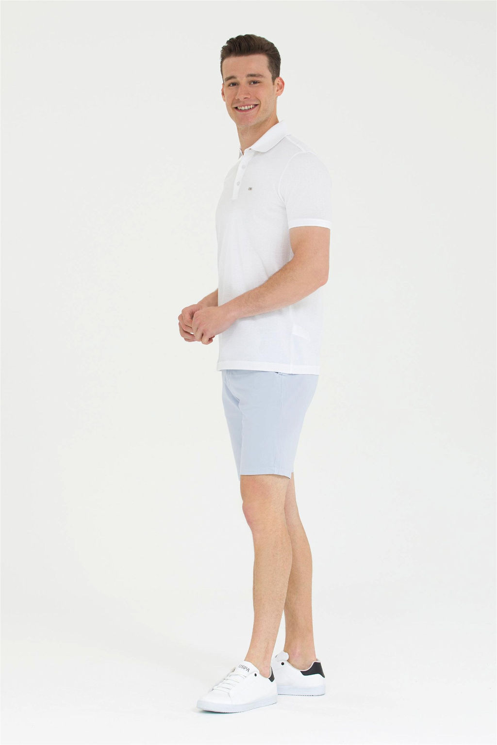 Мужские голубые тканые шорты - U.s. polo assn фото 3