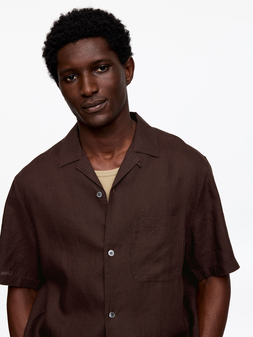 Camisa resort de lino - H&m фото 5