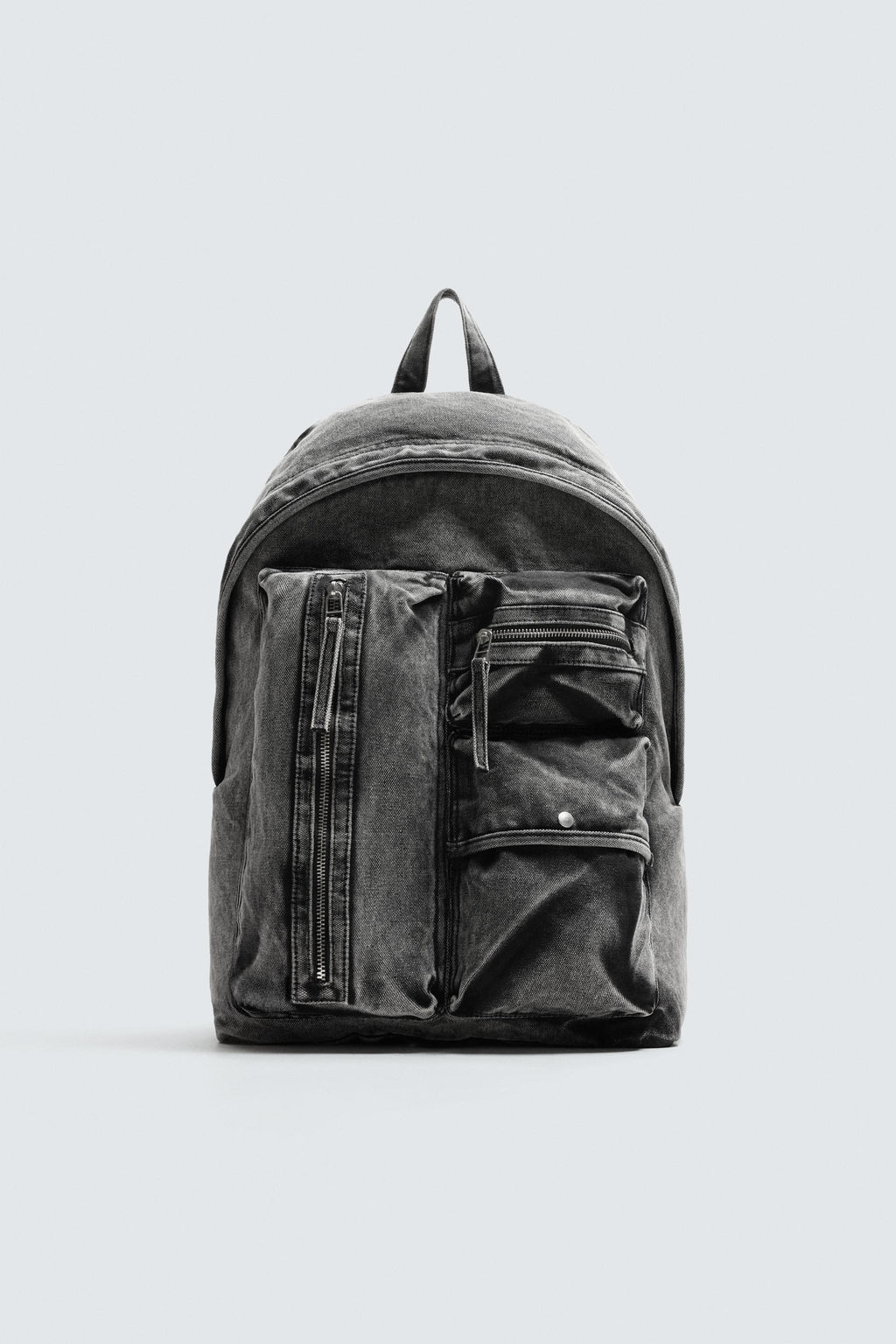 WASHED-EFFECT DENIM BACKPACK - Zara фото 3