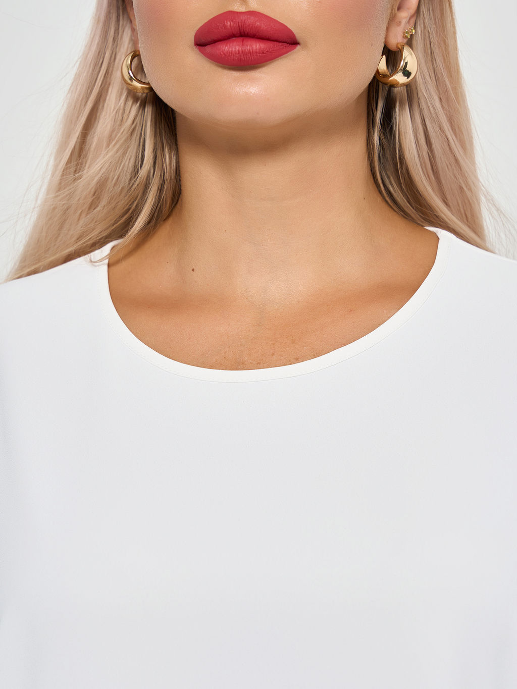 Блузка 0250-1 белый муар