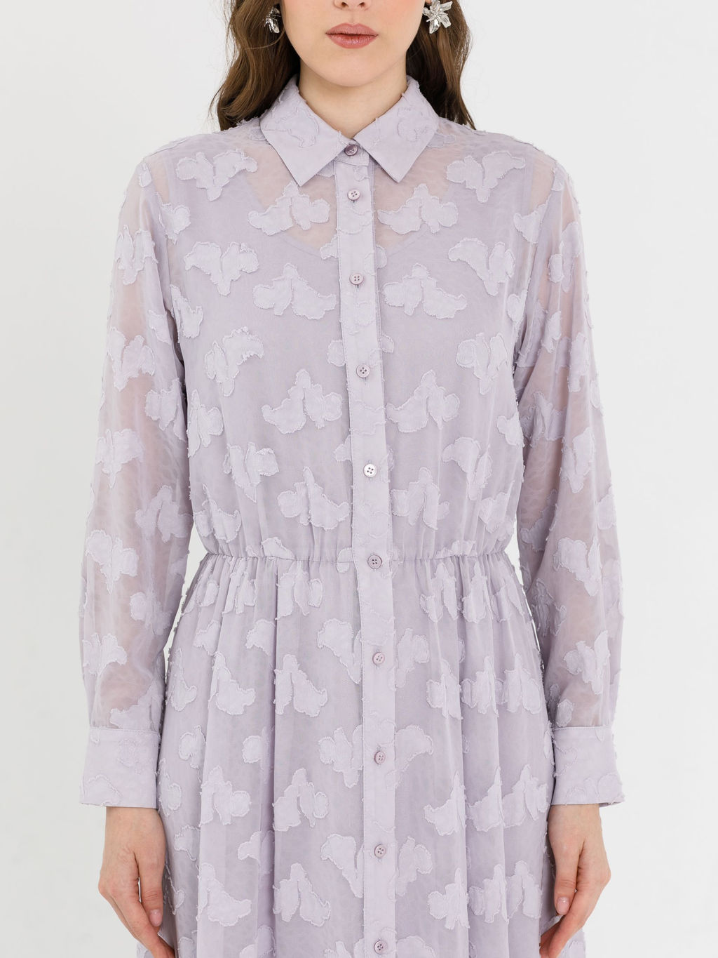 Платье из шифона с вытравкой Новый год