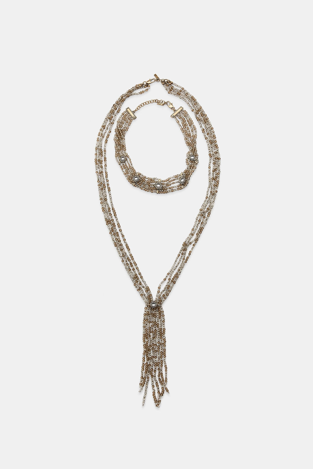 PACK OF 2 BEADED CHOKER NECKLACES - Zara фото 2