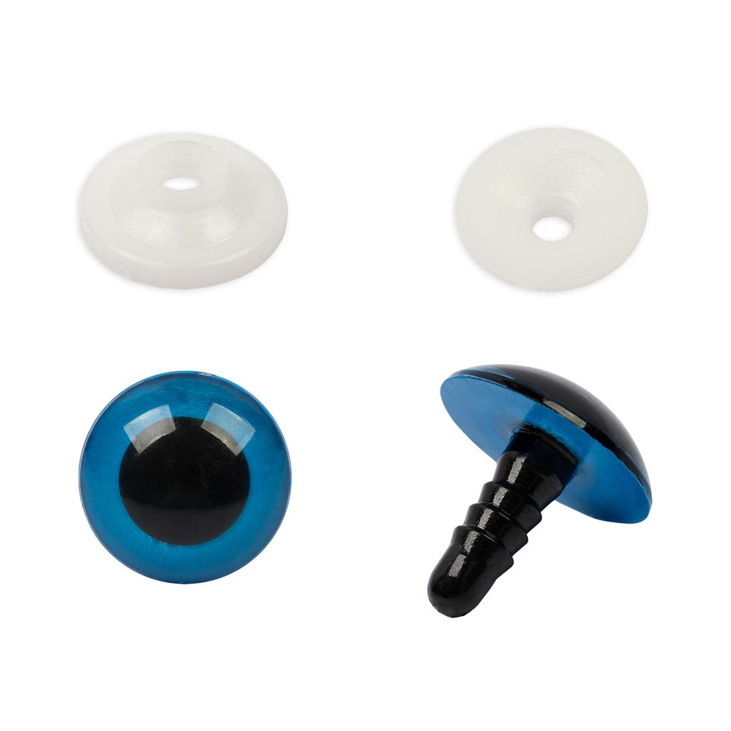 HobbyBe PGKS-18 Глаза кристальные с фиксатором d 18 мм 5 х 2 шт. синий