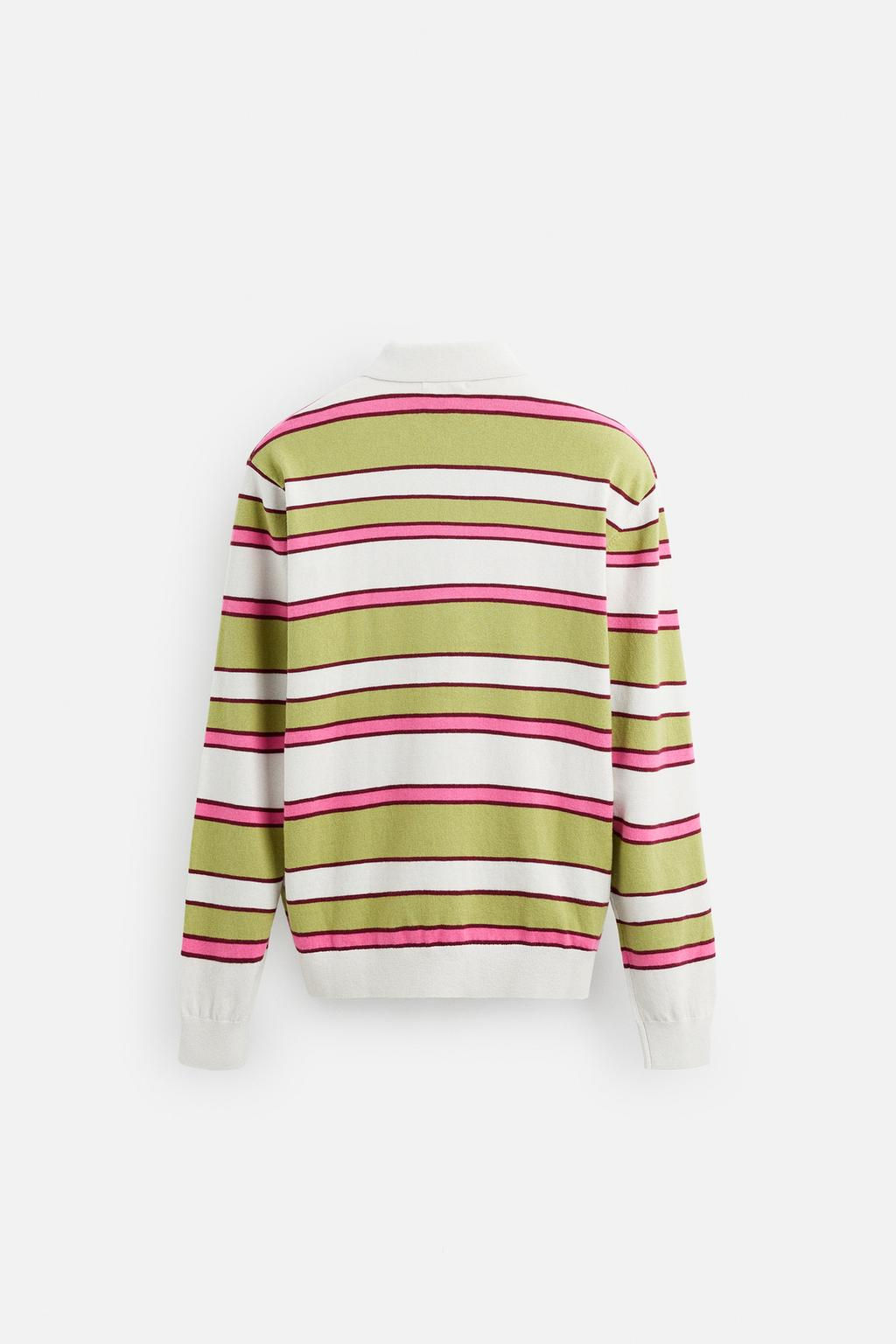 STRIPED KNIT POLO SHIRT - Zara фото 8