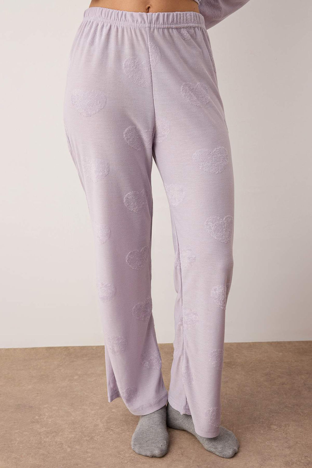 Trendyolmilla Pembe Kalpli Orme Pijama Tak?m? THMAW25PT00086  фото 8