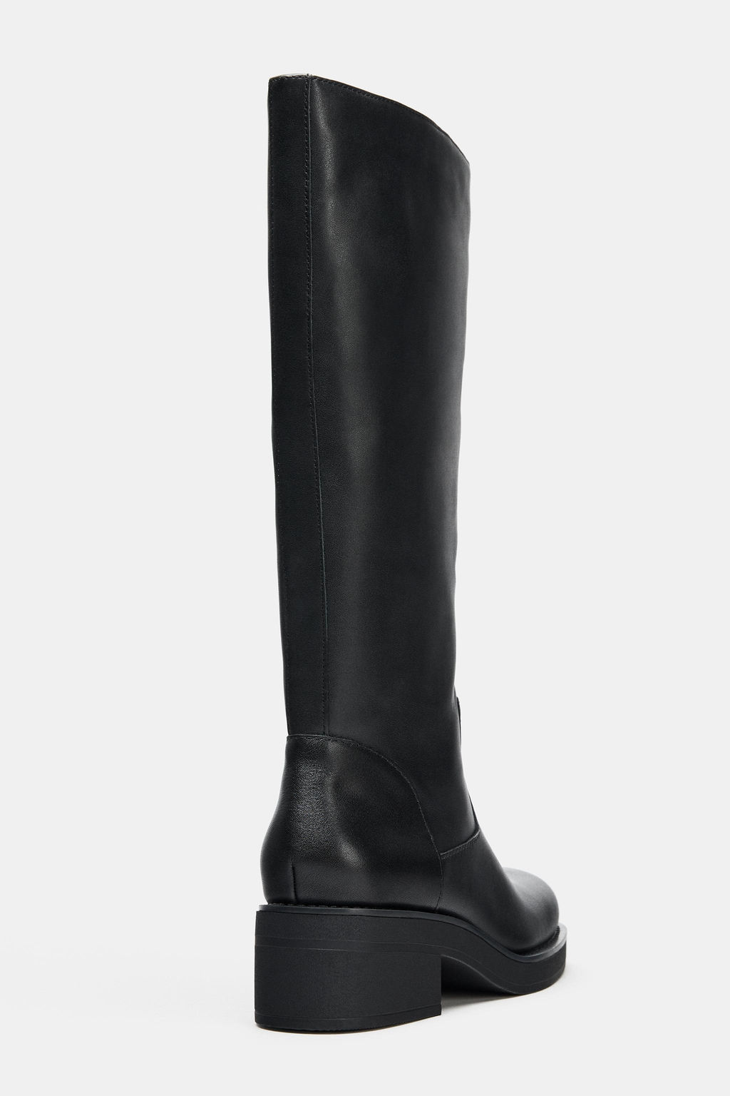 FLAT LEATHER WATER-REPELLENT KNEE-HIGH BOOTS - Zara фото 5