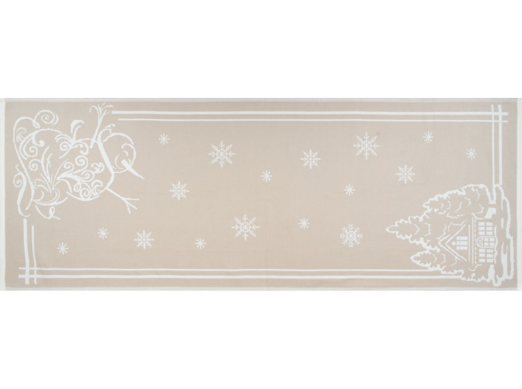 Полотенце х/б 9с23.111ж1 Снеговик и домик2(ДТЭ лён) 50х140см