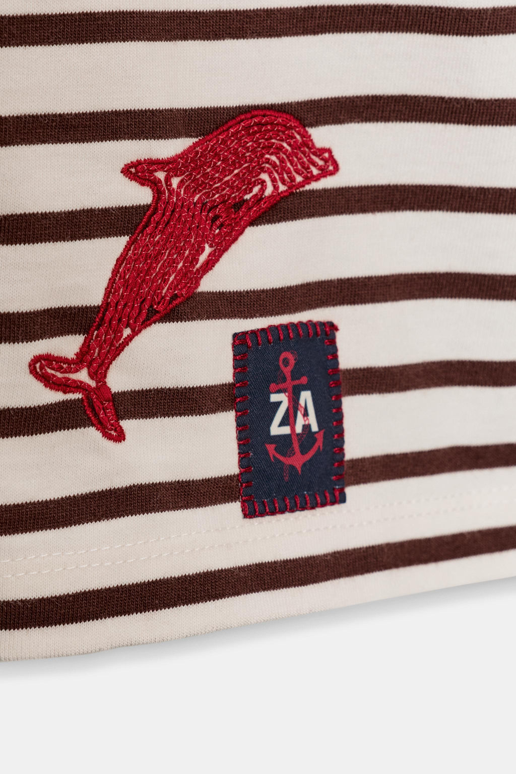 STRIPED T-SHIRT WITH EMBROIDERY - Zara фото 12