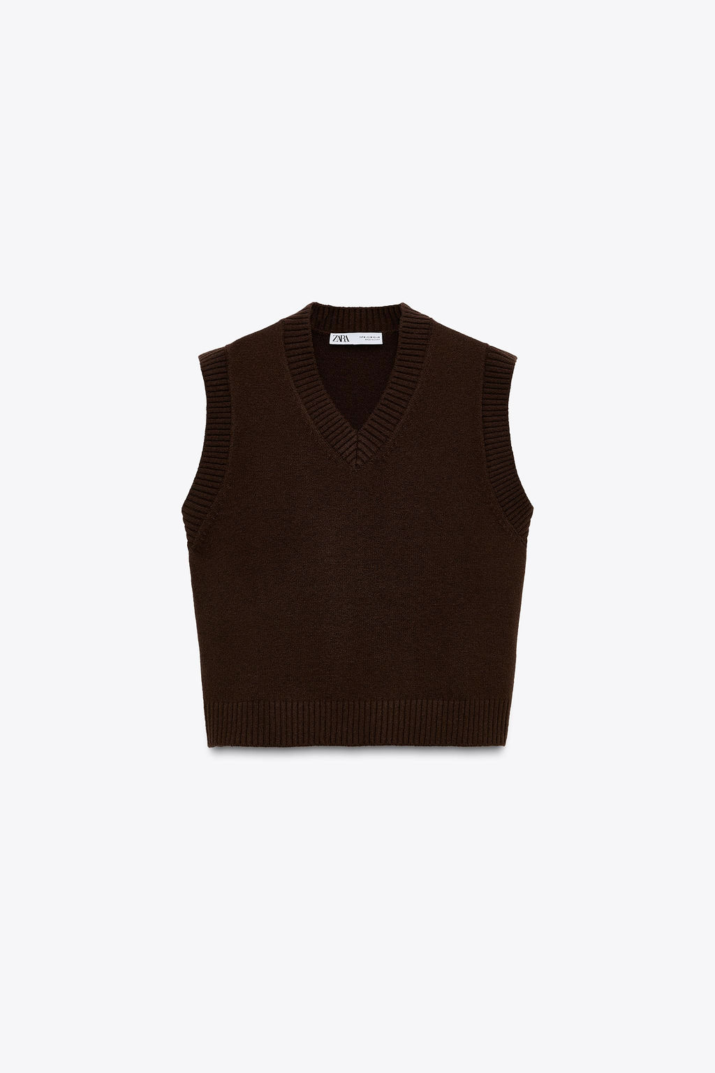 PLAIN KNIT SLEEVELESS JUMPER - Zara фото 12