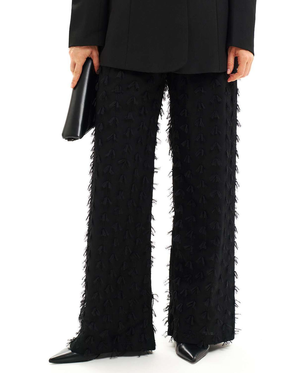 Брюки с бантиками из сеточки