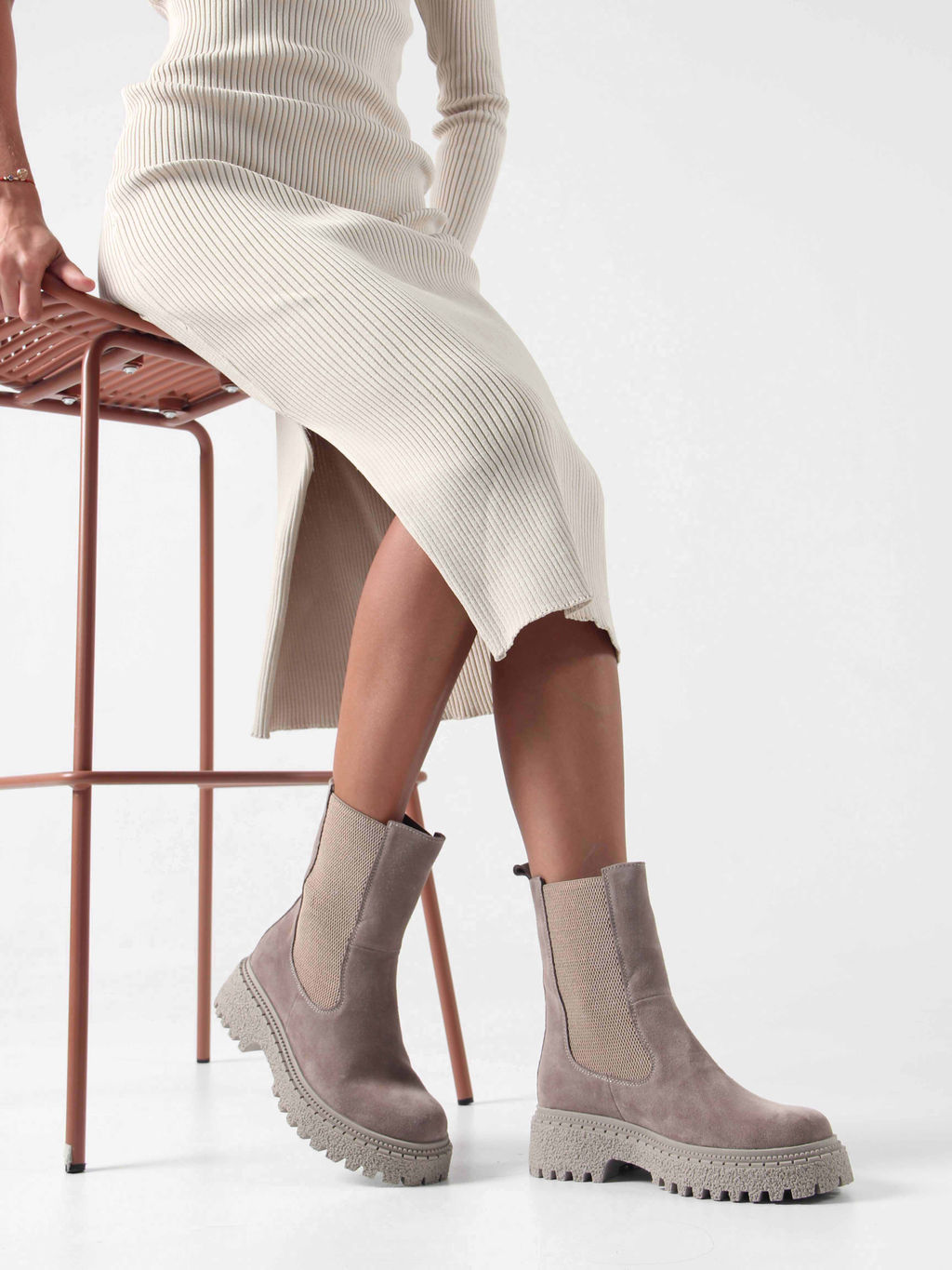 Ботинки 334.asteria.ka капучино замш/Мех