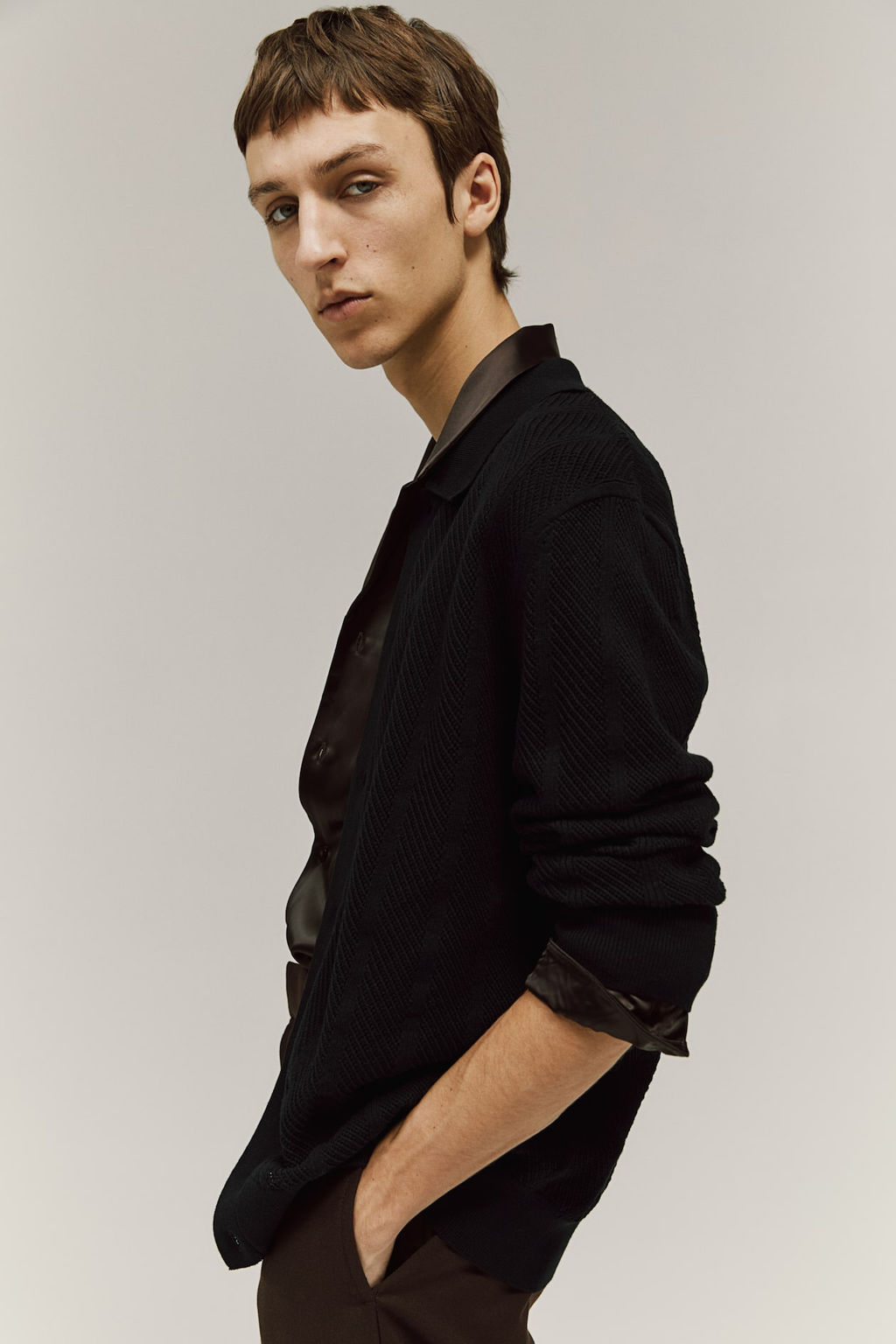 Cardigan en punto texturizado Regular Fit - H&m фото 3