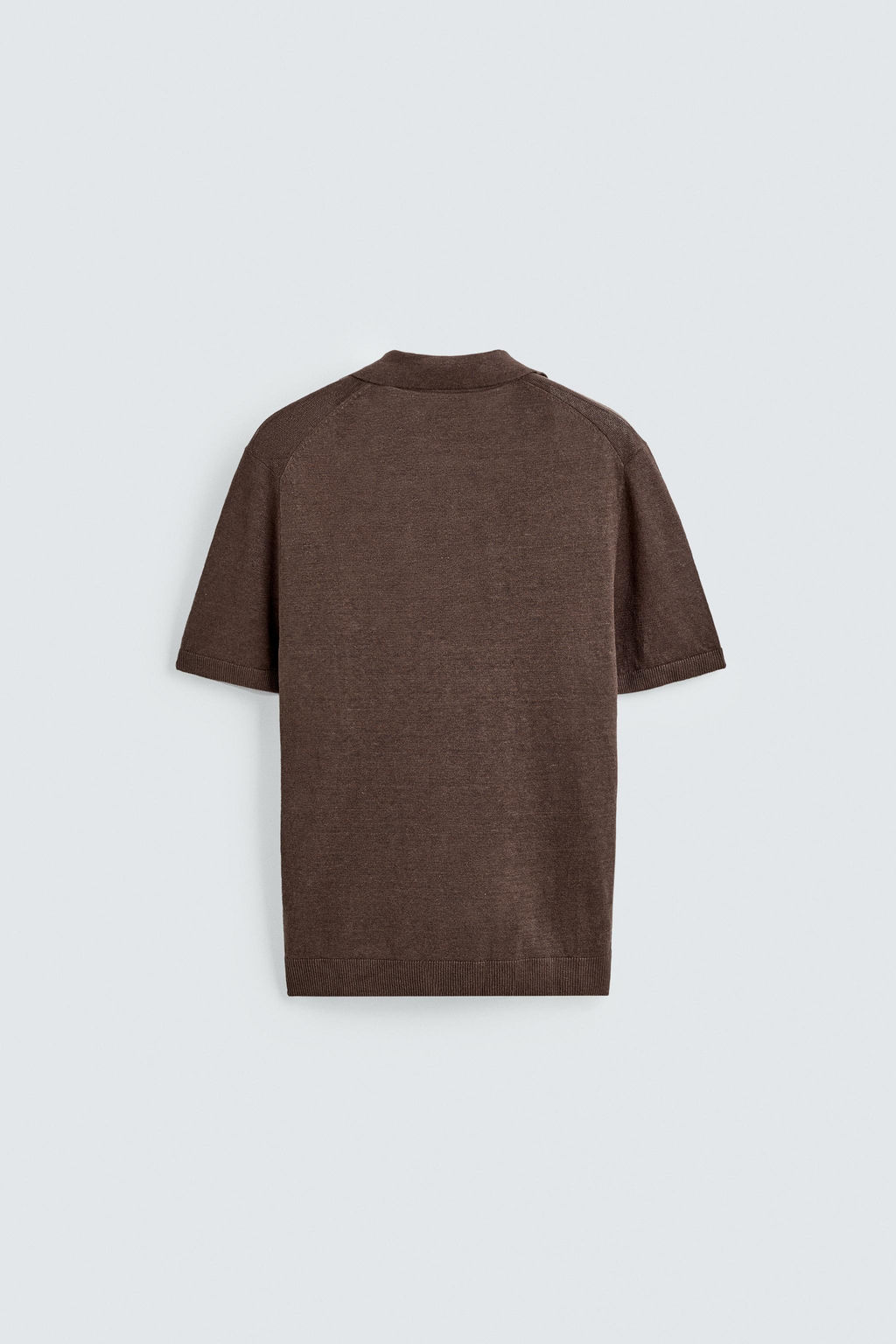 POLO PUNTO REGULAR FIT 100% LINO / Marr?n - Zara фото 9