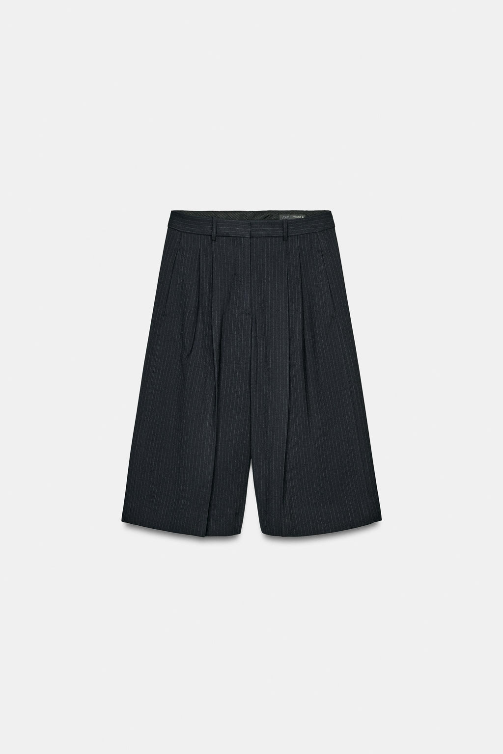 ZW COLLECTION PINSTRIPE PLEATED BERMUDA SHORTS - Zara фото 12