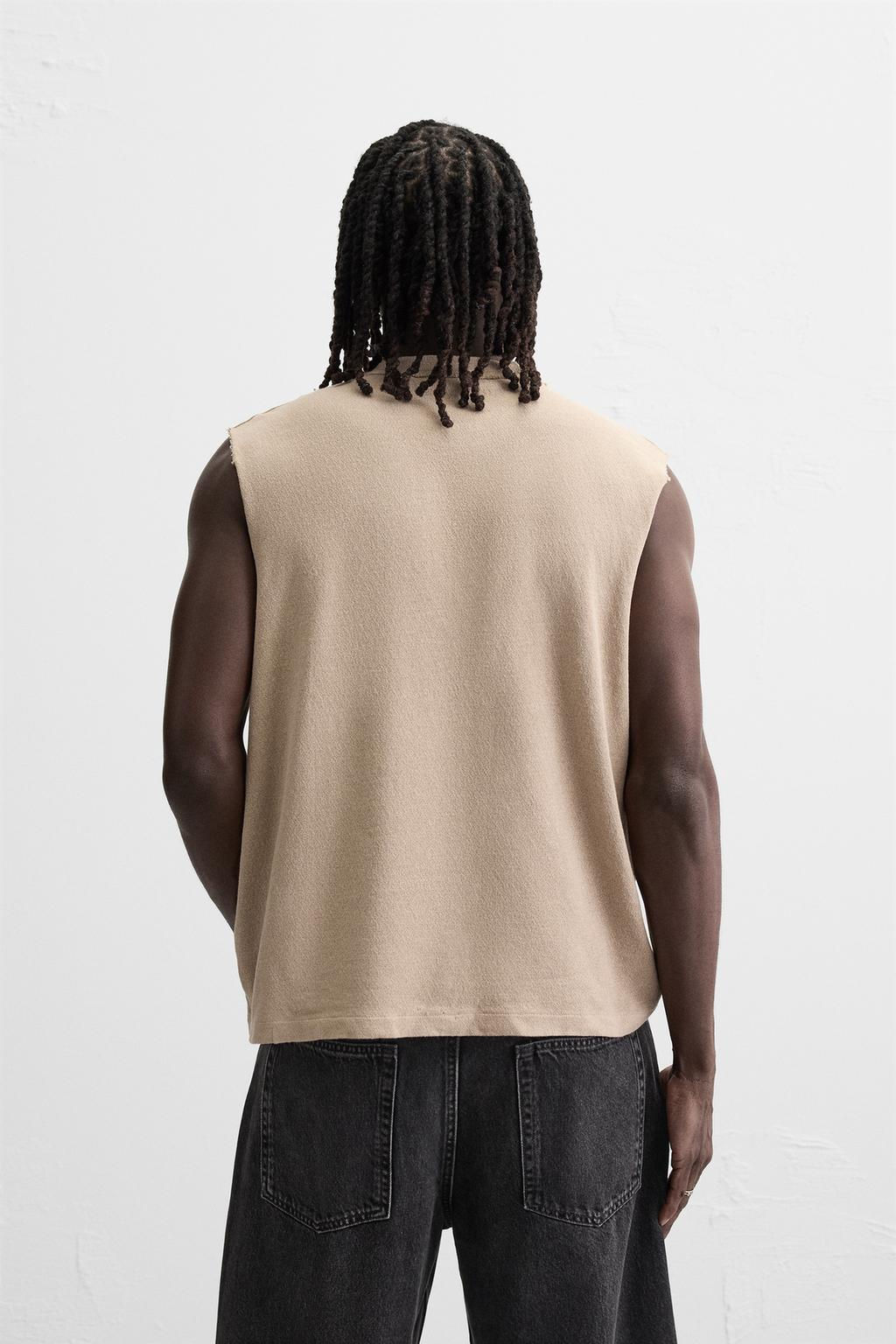 PRINTED KNITTED VEST TOP - Zara фото 4