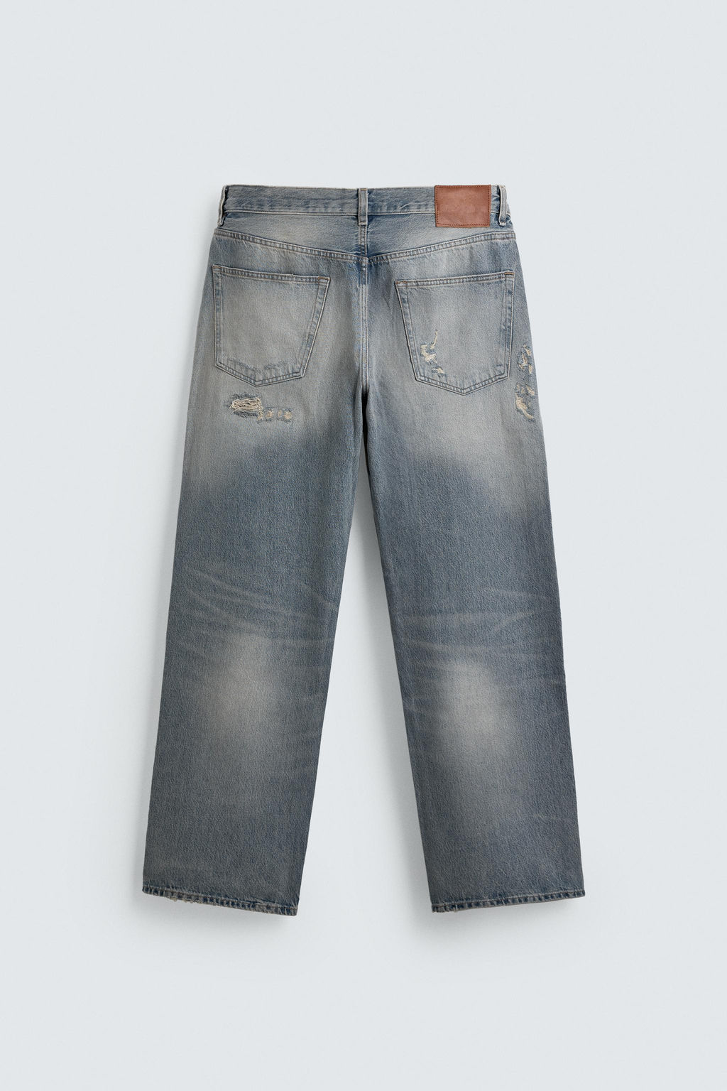 JEANS LOOSE FIT ROTOS / Azul claro - Zara фото 8