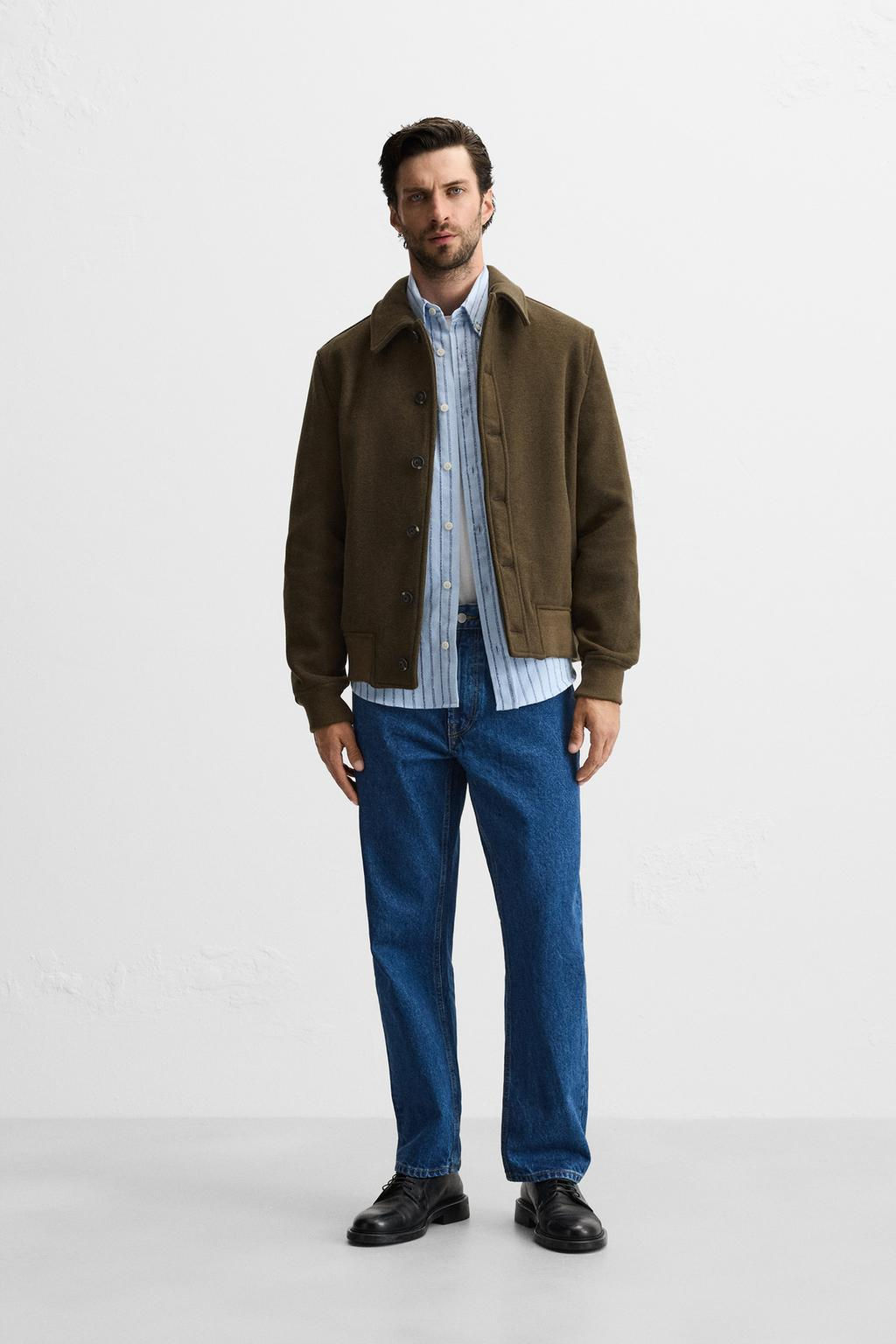 CONTRAST WOOL JACKET