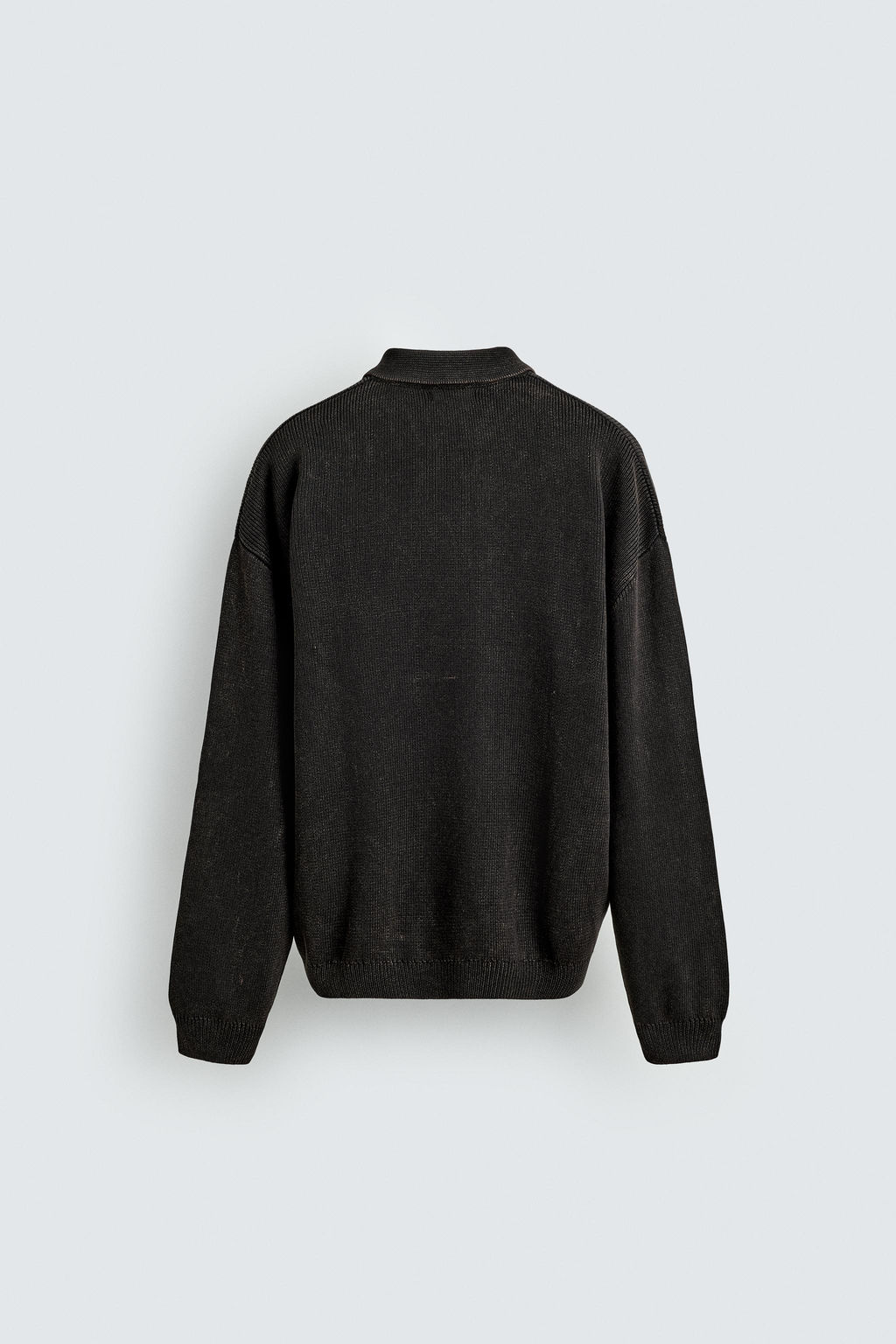 WASHED KNITTED POLO SHIRT