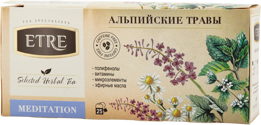 ETRE, чайный напиток Meditation Альпийские травы, 37,5 г фото 2