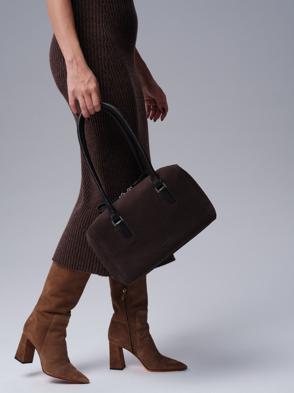 Замшевая сумка Cube DBR 31333 темно-коричневый фото 5