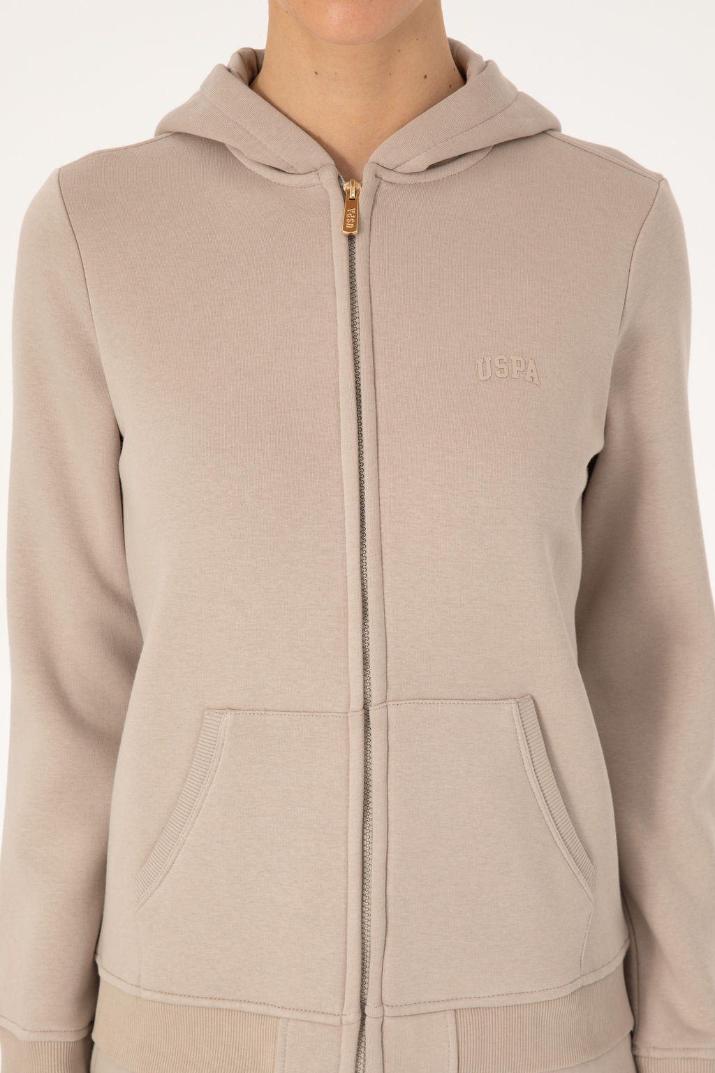 Kad_n Ta_ Kap__onlu _ardonlu Fermuarl_ Sweatshirt - U.s. polo assn фото 6