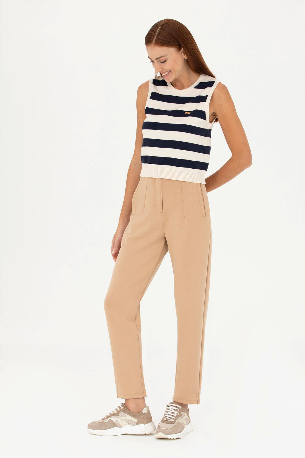 Женские спортивные штаны песочного цвета - U.s. polo assn фото 9