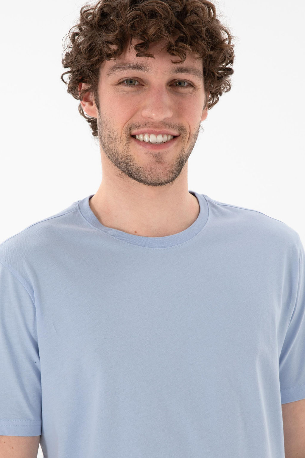 Erkek Regular Fit Bisiklet Yaka A__k Mavi Basic Ti__rt Sepette S_rpriz _ndirim - U.s. polo assn фото 3