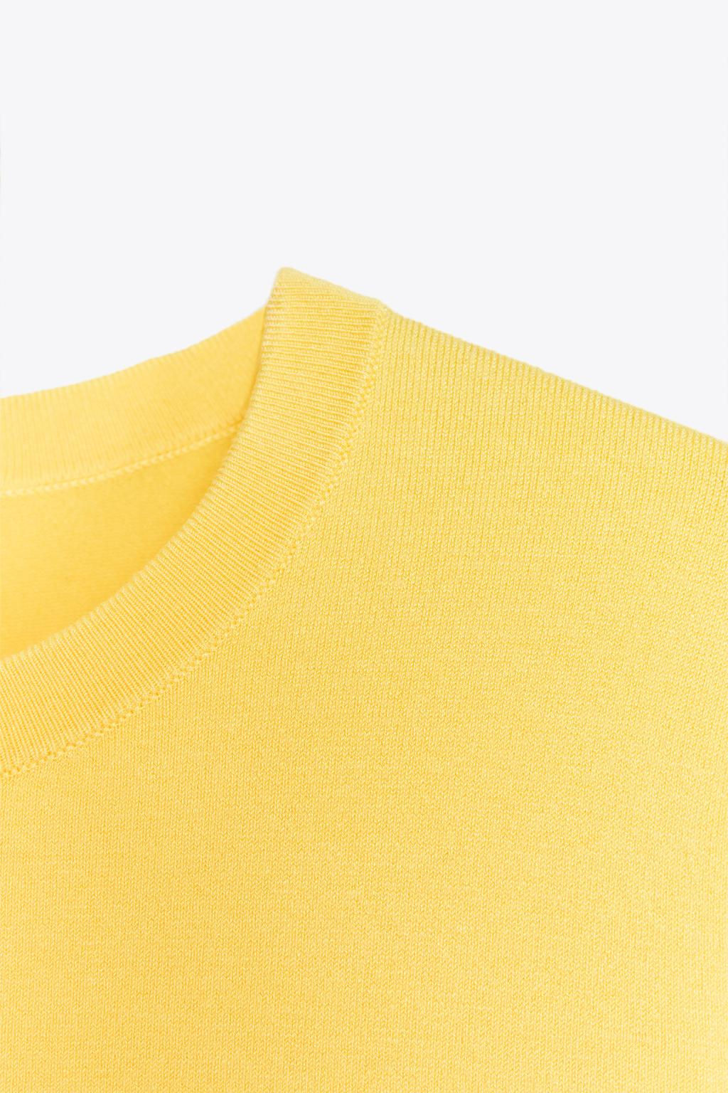 BASIC PLAIN KNIT SHORT SLEEVE TOP - Zara фото 27