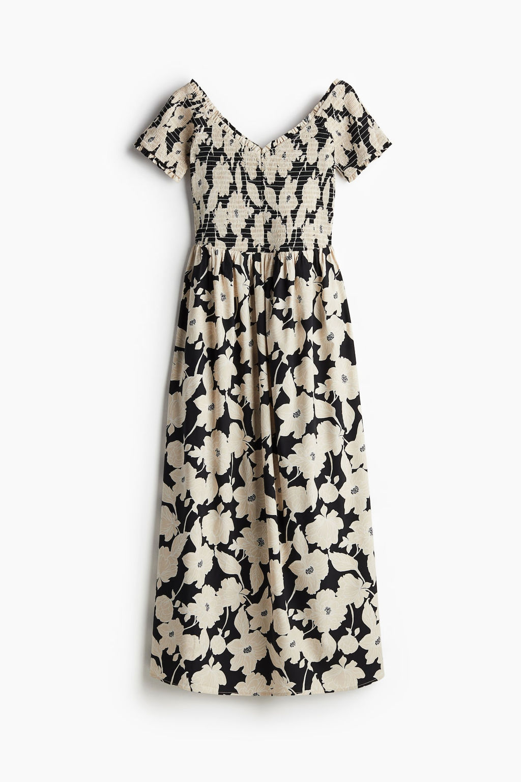 Vestido off-the-shoulder con cuerpo nido de abeja - H&m фото 6