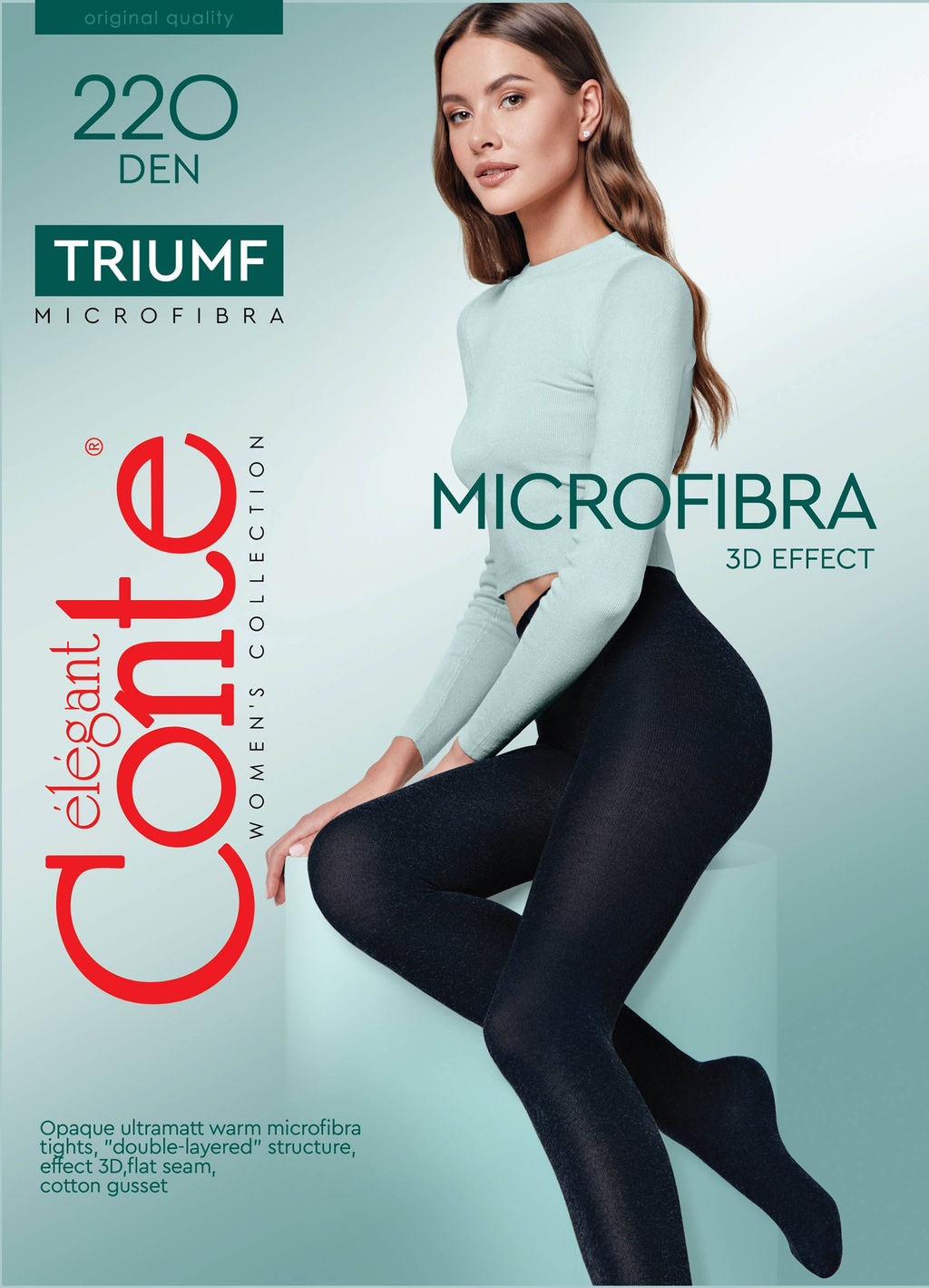 Колготки теплые CONTE TRIUMF 220 nero - Conte elegant фото 4