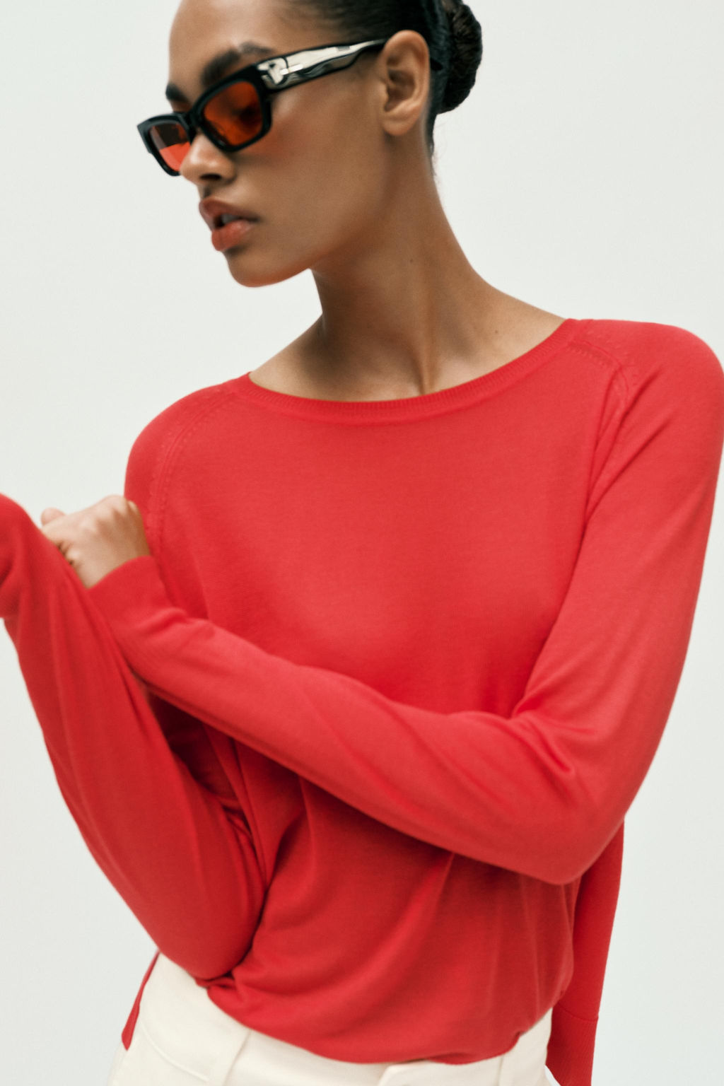 JERSEY B?SICO PUNTO FINO / Rojo / Coral - Zara фото 2