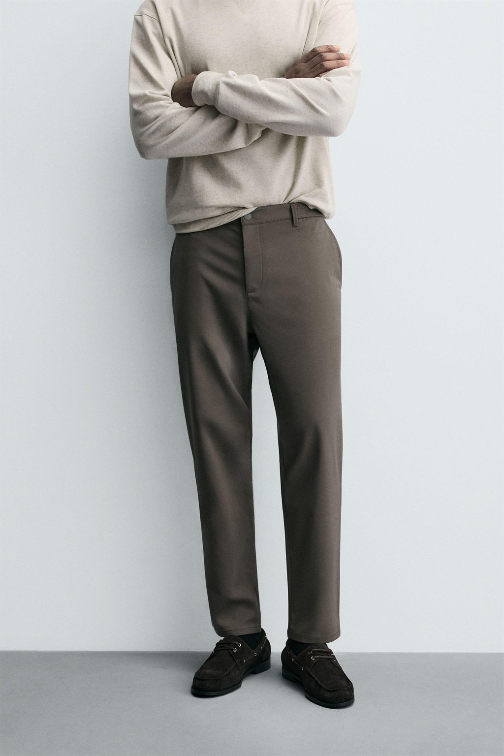 PANTAL?N SLIM FIT CONFORT / Marr?n / Topo - Zara фото 2