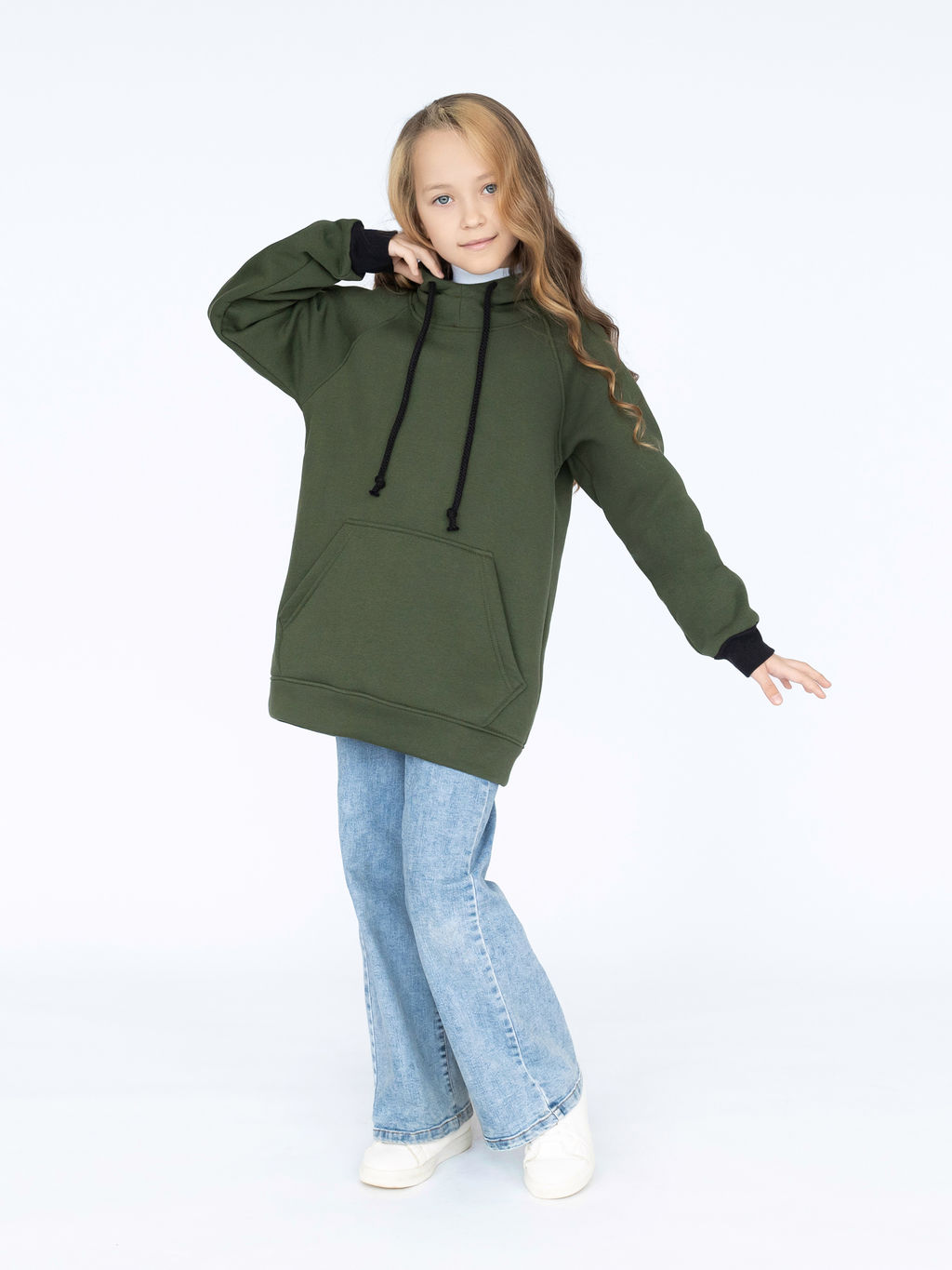 Толстовка детская хаки