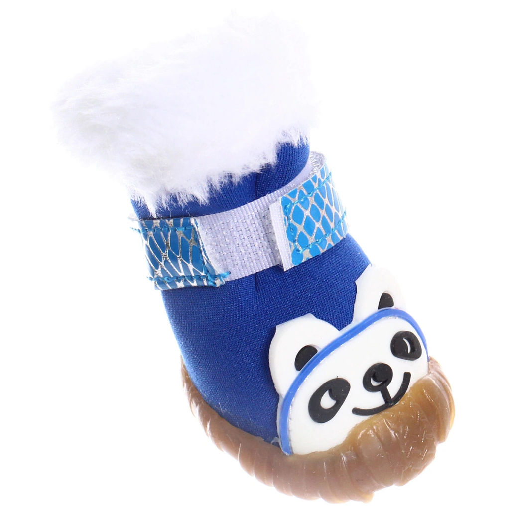 Ботинки зимние для животных "МОДНЫЙ БРО", на липучке, цвет синий, размер 3, 5см